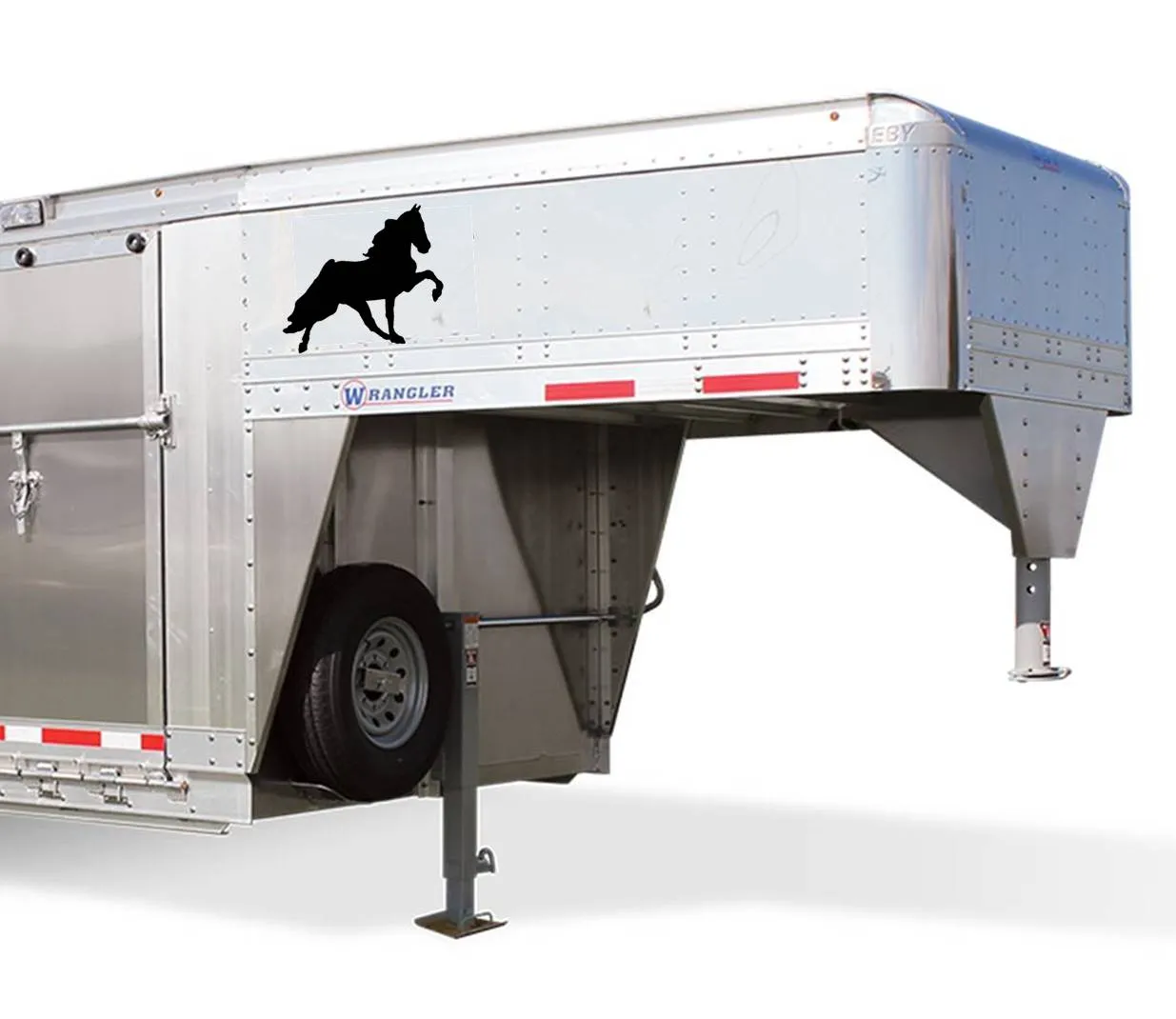 2 LARGE 12.5" WALKING HORSE STICKERS MIRRORED TENNESSEE WALKER DECAL HORSE Show