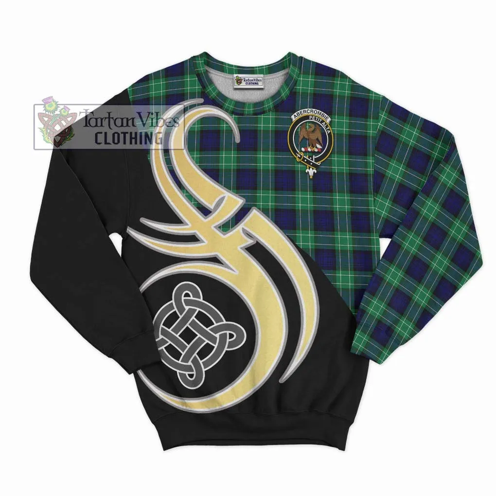 Abercrombie Tartan Sweatshirt with Family Crest and Celtic Symbol Style