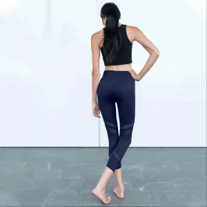 Active Vented Mesh Design Capri Fitness Leggings Musa
