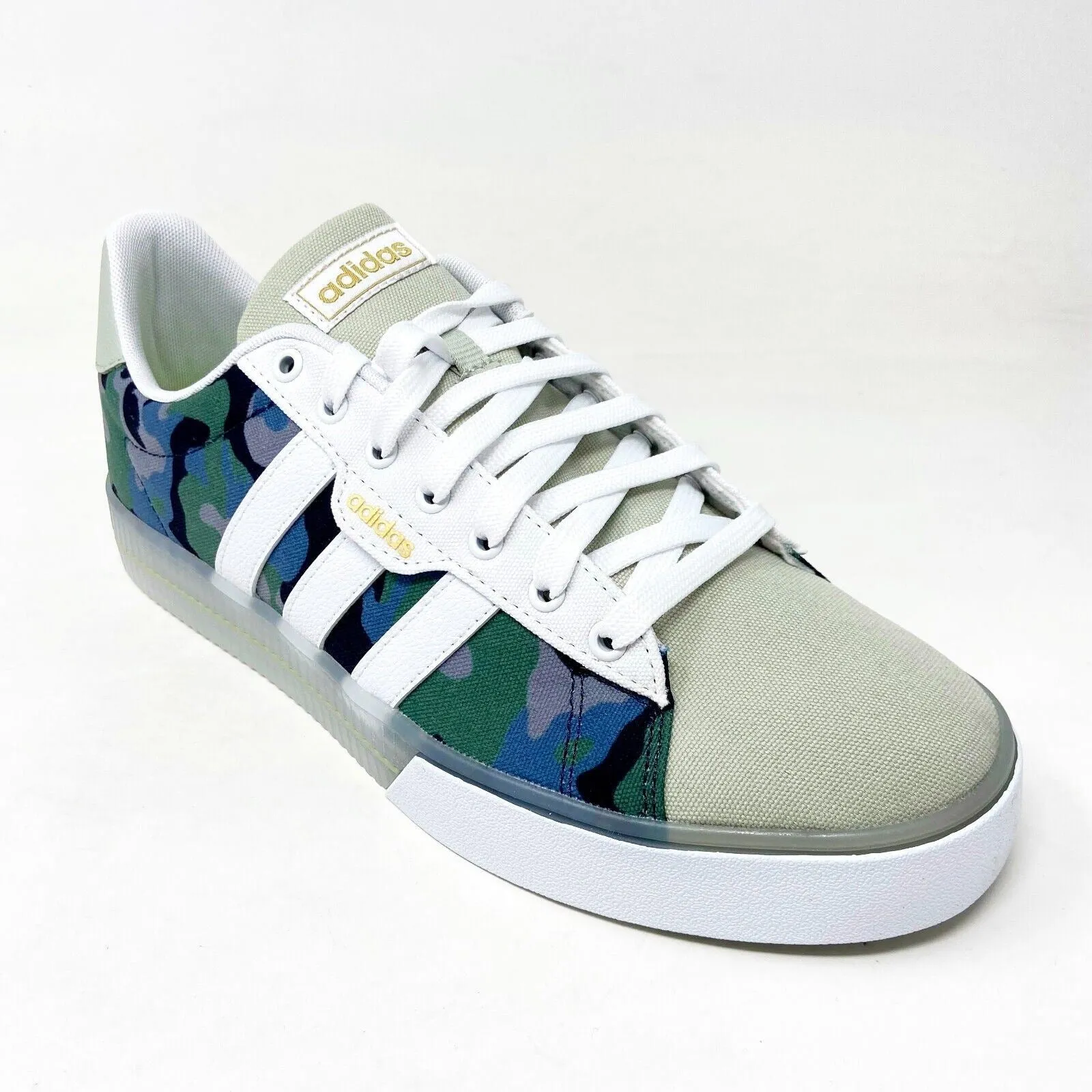 Adidas Daily 3.0 Cloud White Halo Green Mens Skateboard Shoes GY9670