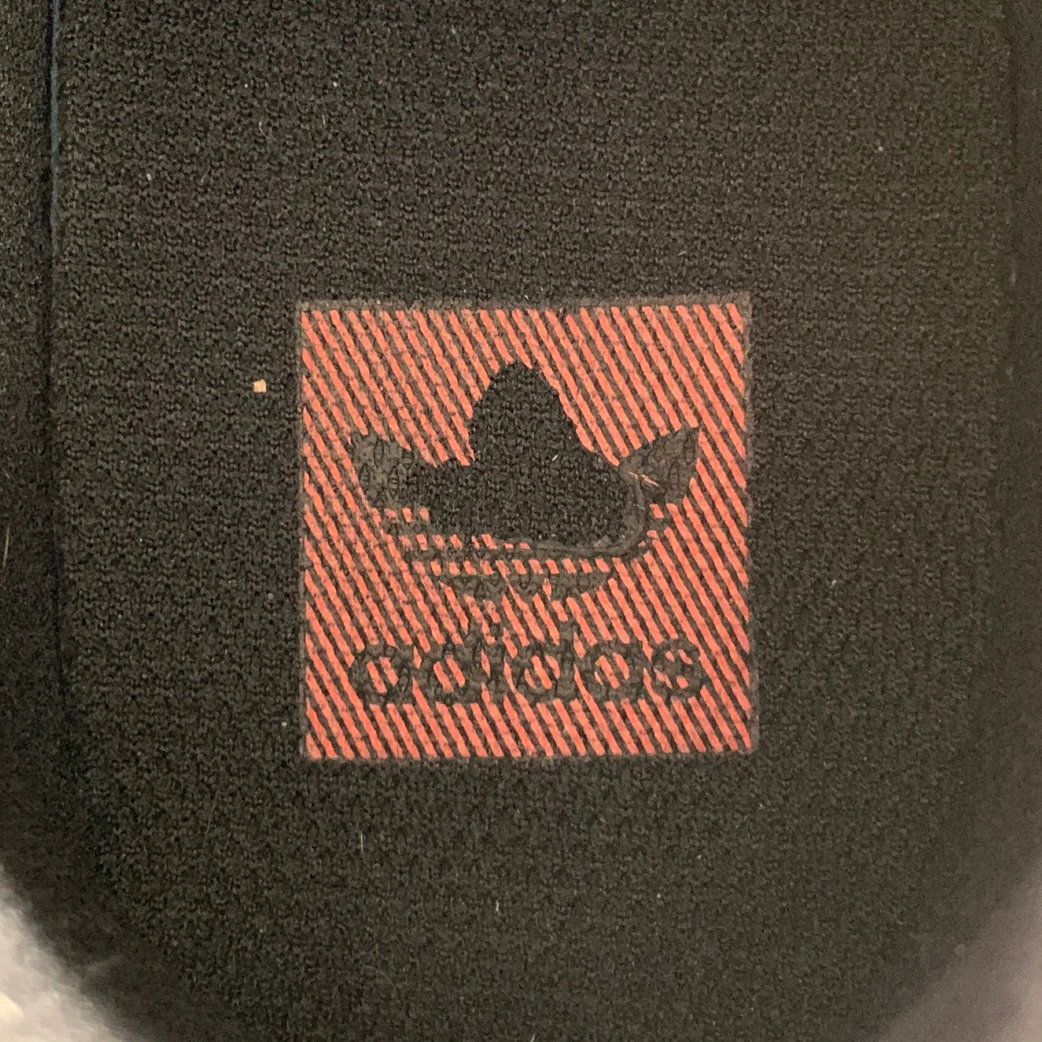 ADIDAS Size 11 Black Red White Heather Nylon Lace-Up Sneakers