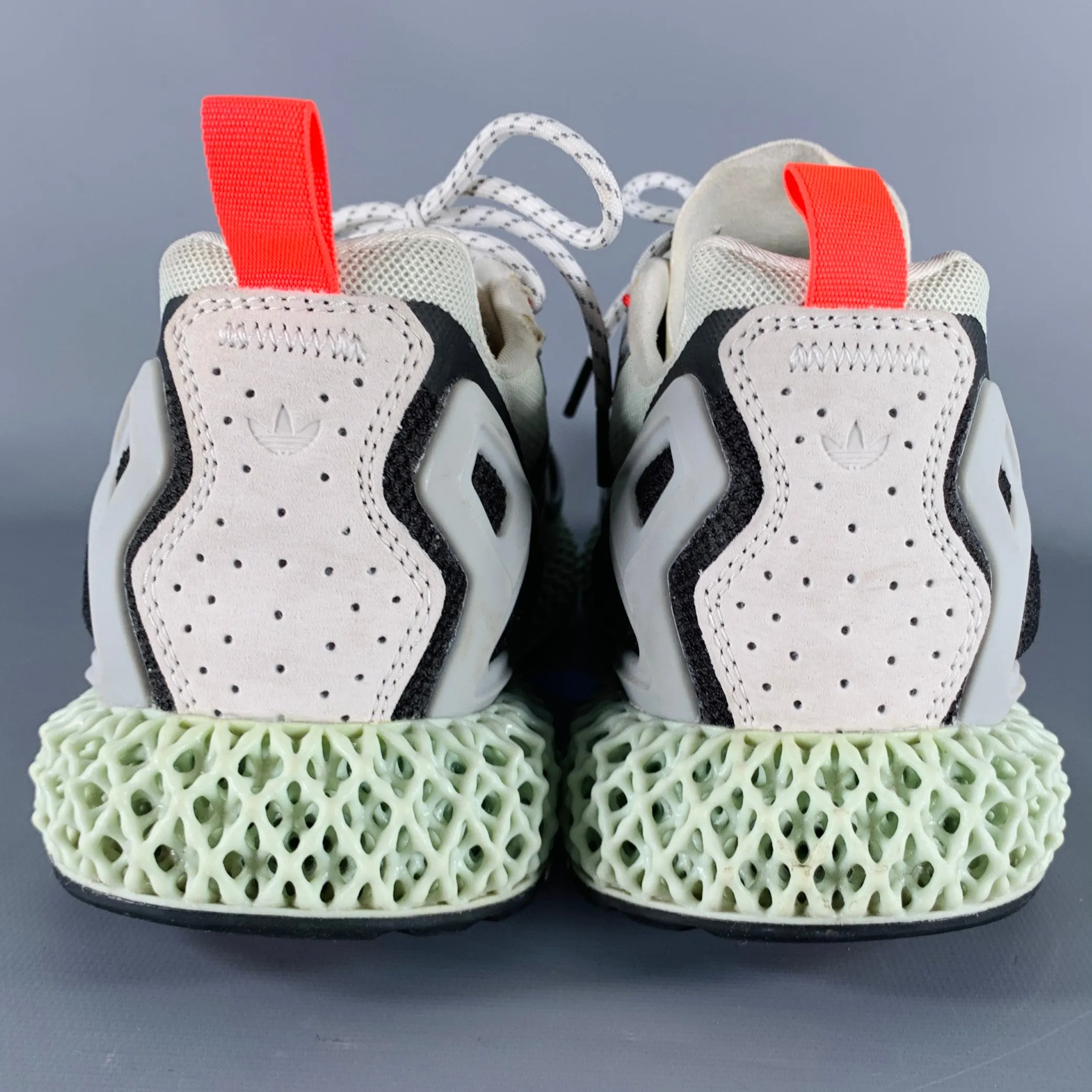 ADIDAS Size 11 Green Black Nylon Lace-Up Sneakers