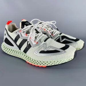 ADIDAS Size 11 Green Black Nylon Lace-Up Sneakers