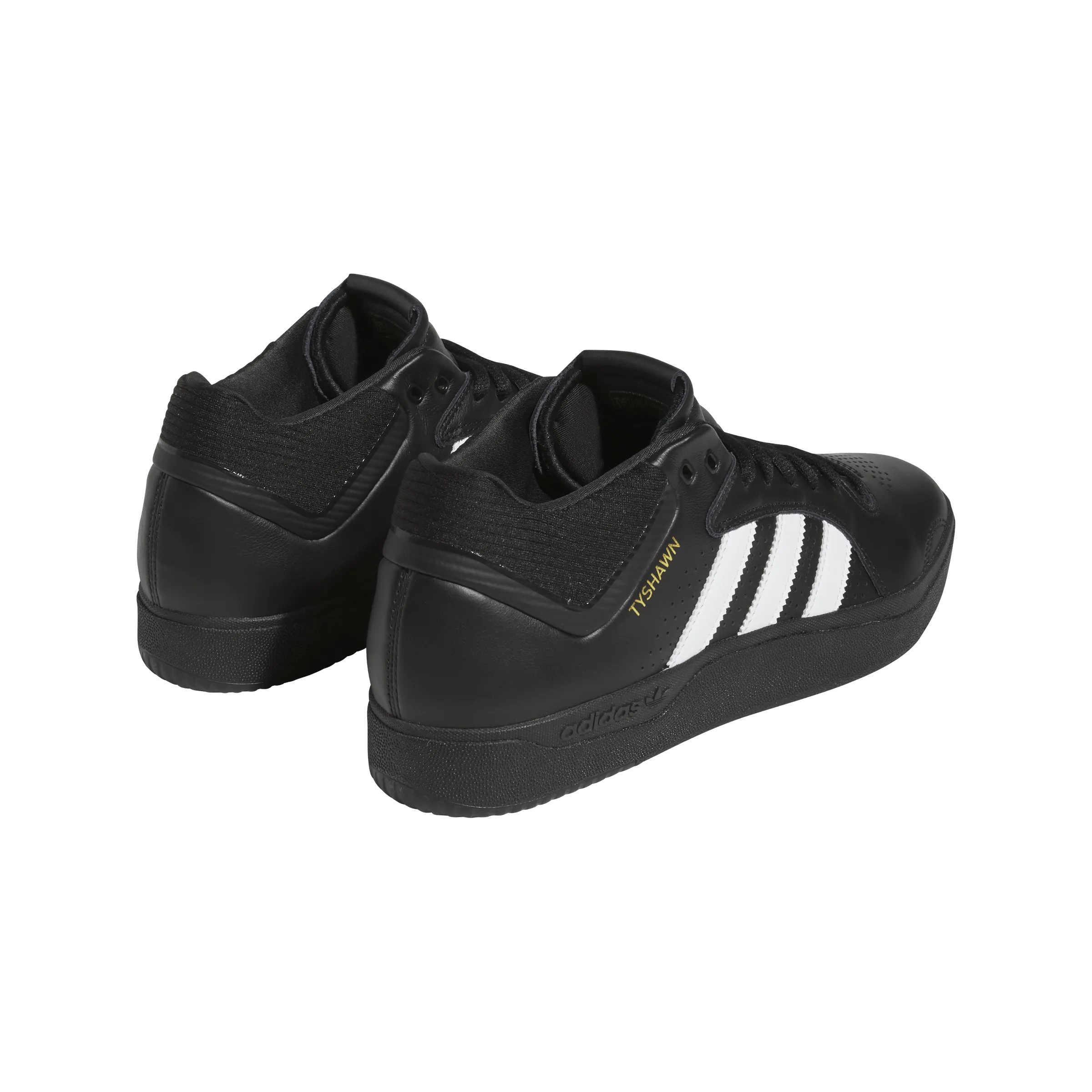 ADIDAS Tyshawn Shoes Core Black/Cloud White/Gold Metallic