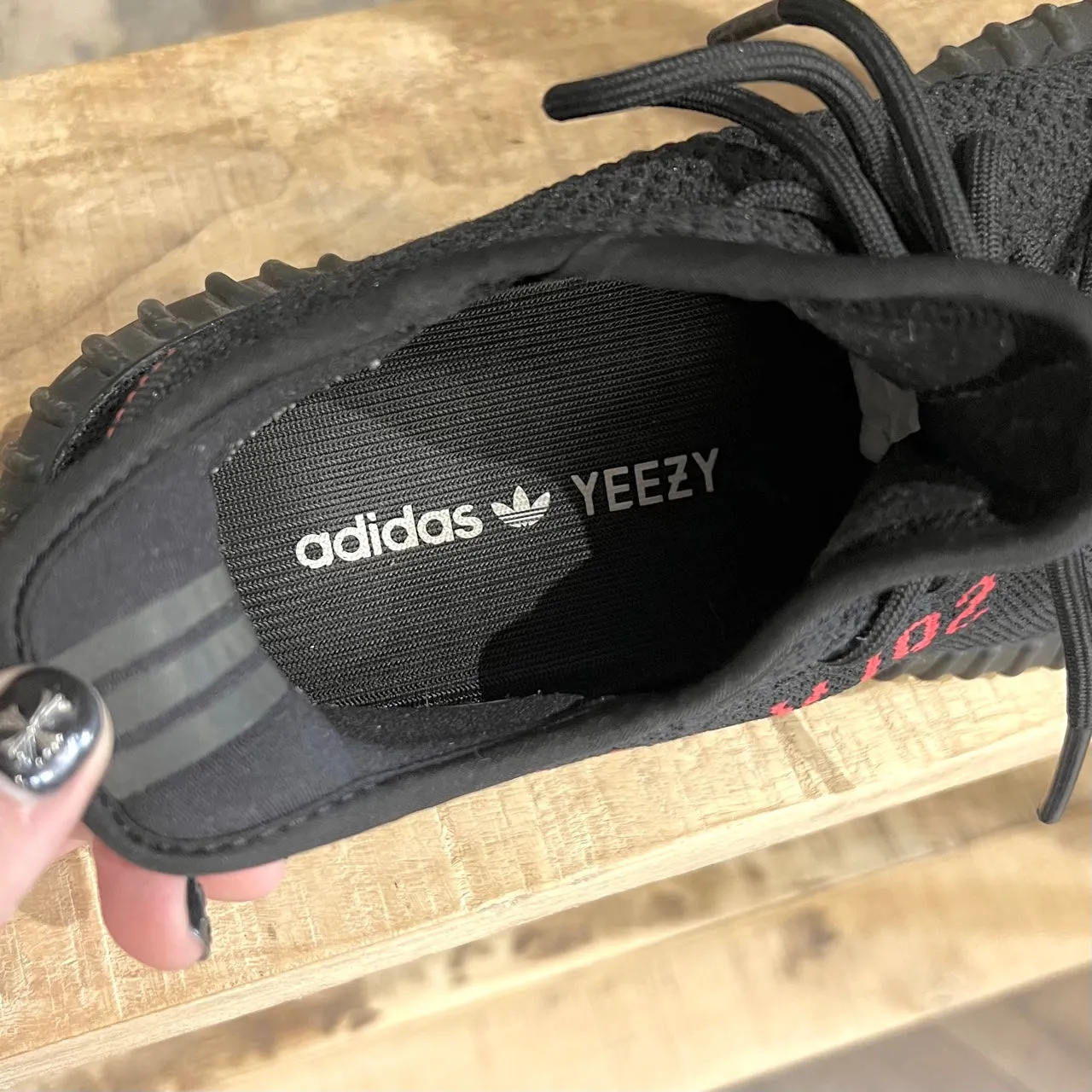 Adidas YEEZY 350 V2 Black Red Sneakers