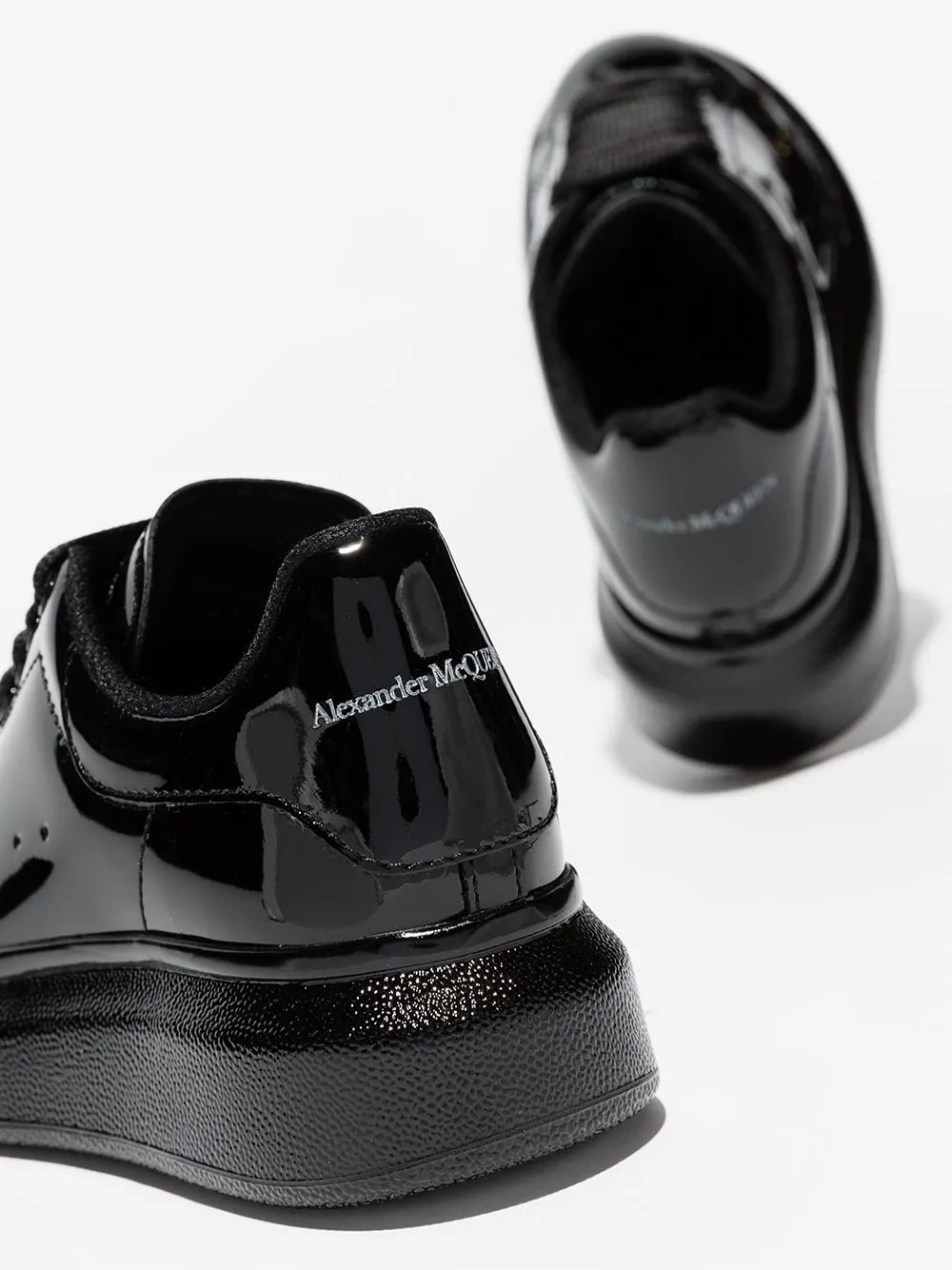 ALEXANDER MCQUEEN KIDS Oversized Sole Sneakers Gloss Black