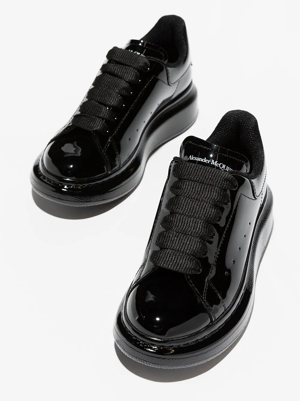 ALEXANDER MCQUEEN KIDS Oversized Sole Sneakers Gloss Black