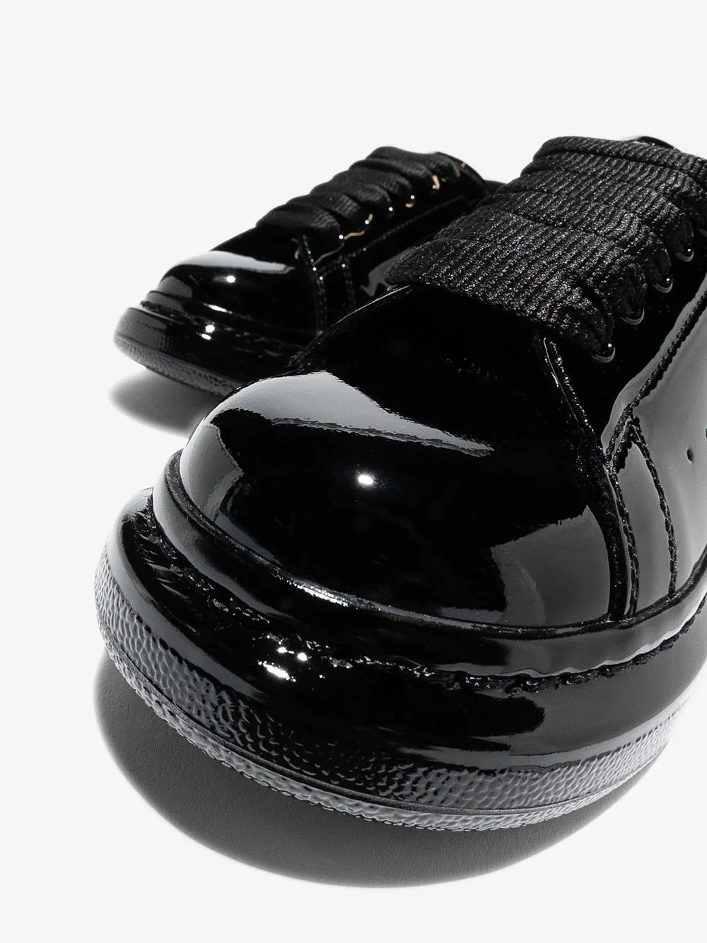 ALEXANDER MCQUEEN KIDS Oversized Sole Sneakers Gloss Black