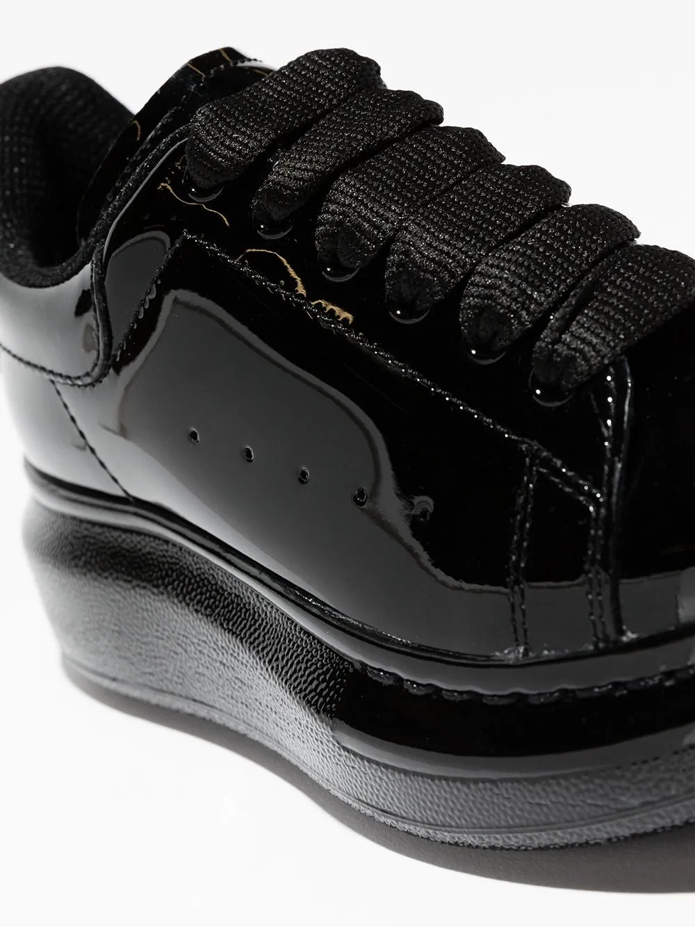 ALEXANDER MCQUEEN KIDS Oversized Sole Sneakers Gloss Black