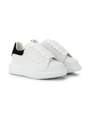 ALEXANDER MCQUEEN KIDS Oversized Sole Sneakers White Black