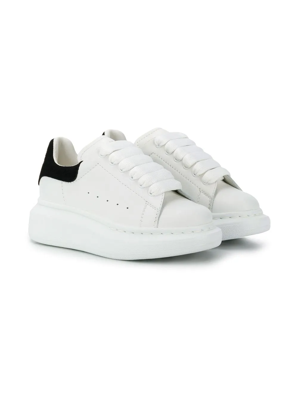 ALEXANDER MCQUEEN KIDS Oversized Sole Sneakers White Black