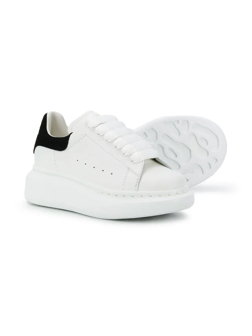 ALEXANDER MCQUEEN KIDS Oversized Sole Sneakers White Black
