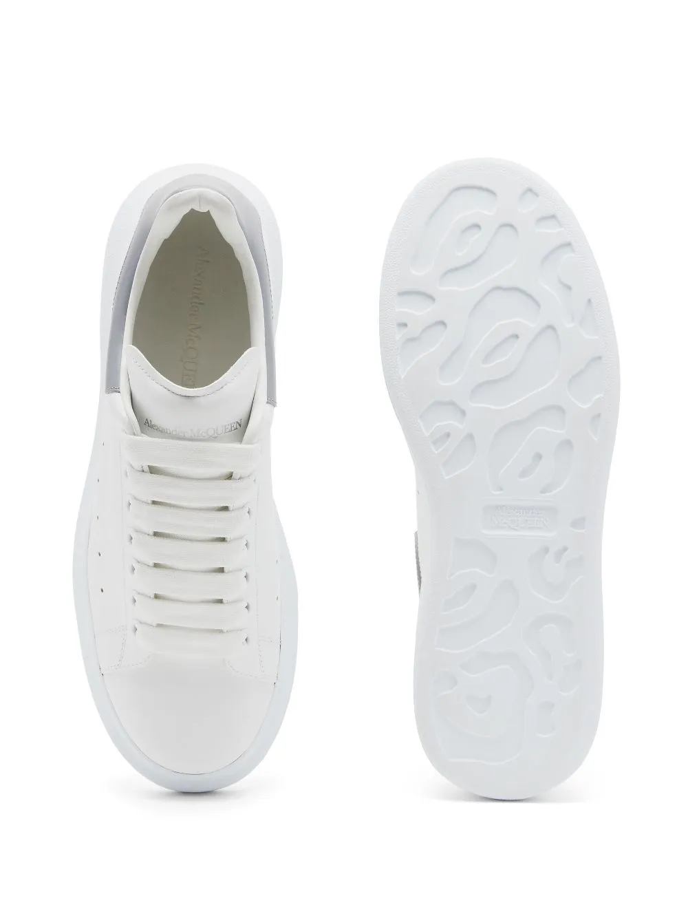 ALEXANDER MCQUEEN Oversized Colour-Block Panelled Sneakers White Grey