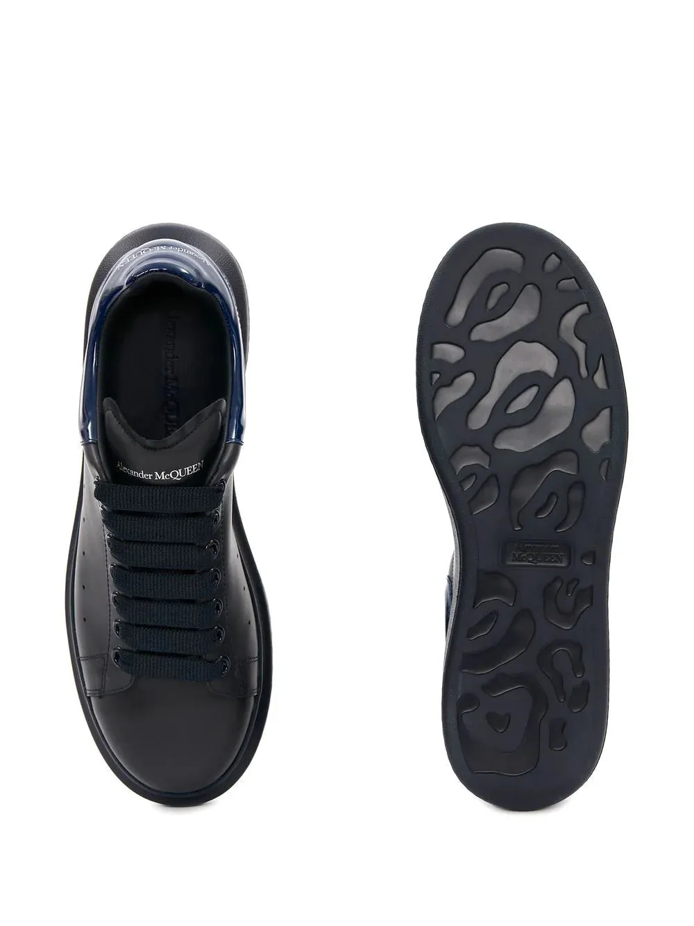 ALEXANDER MCQUEEN Oversized Lace-up Sneakers Navy Blue