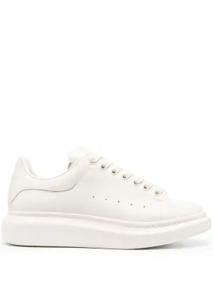 Alexander McQueen Oversized Low-Top Sneakers Vanilla