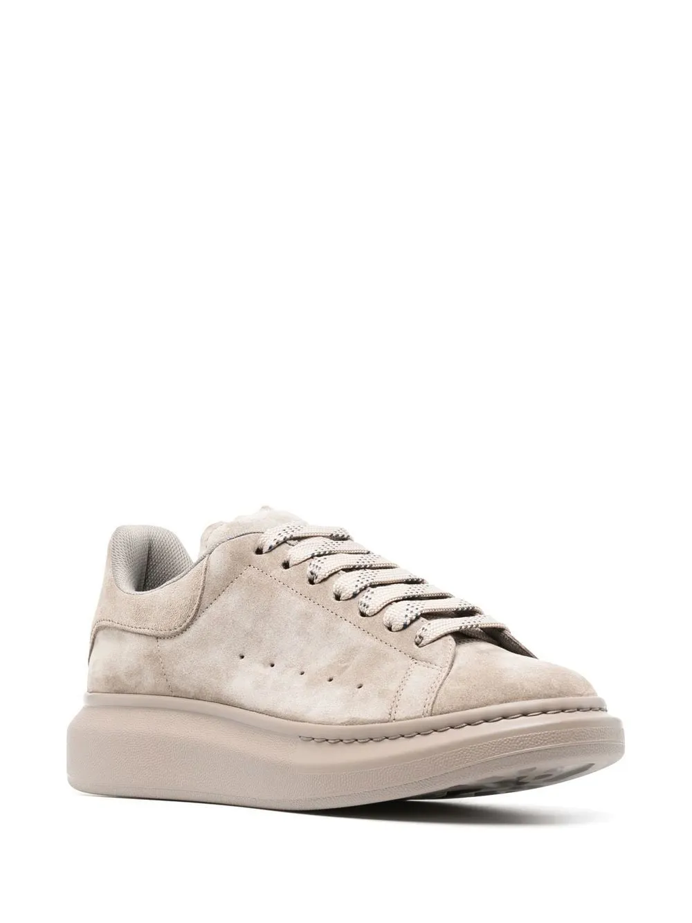 ALEXANDER MCQUEEN Oversized Suede Sneakers Stone