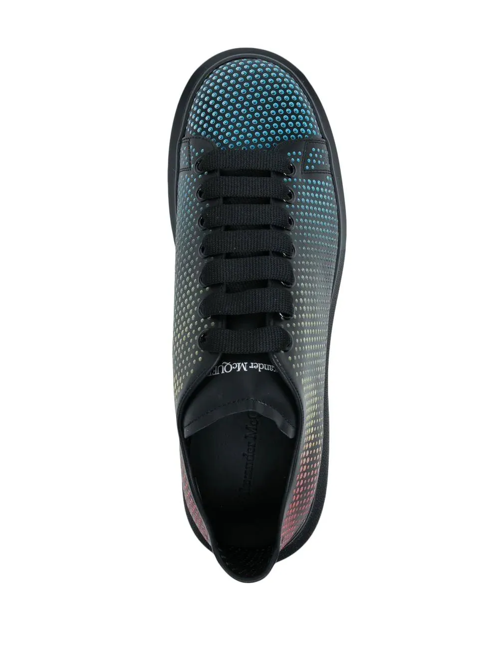 ALEXANDER MCQUEEN Perforated Rainbow Oversized Sneakers Black