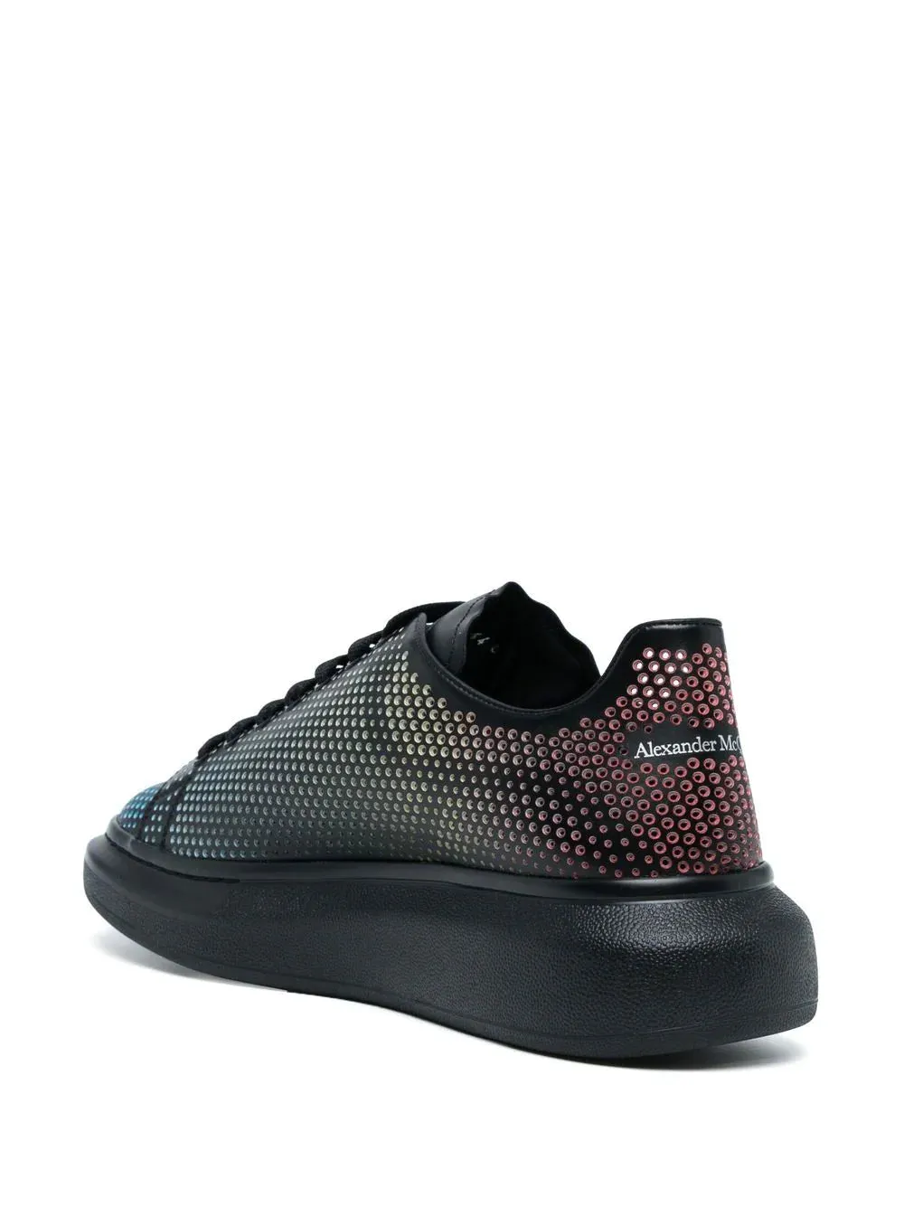 ALEXANDER MCQUEEN Perforated Rainbow Oversized Sneakers Black