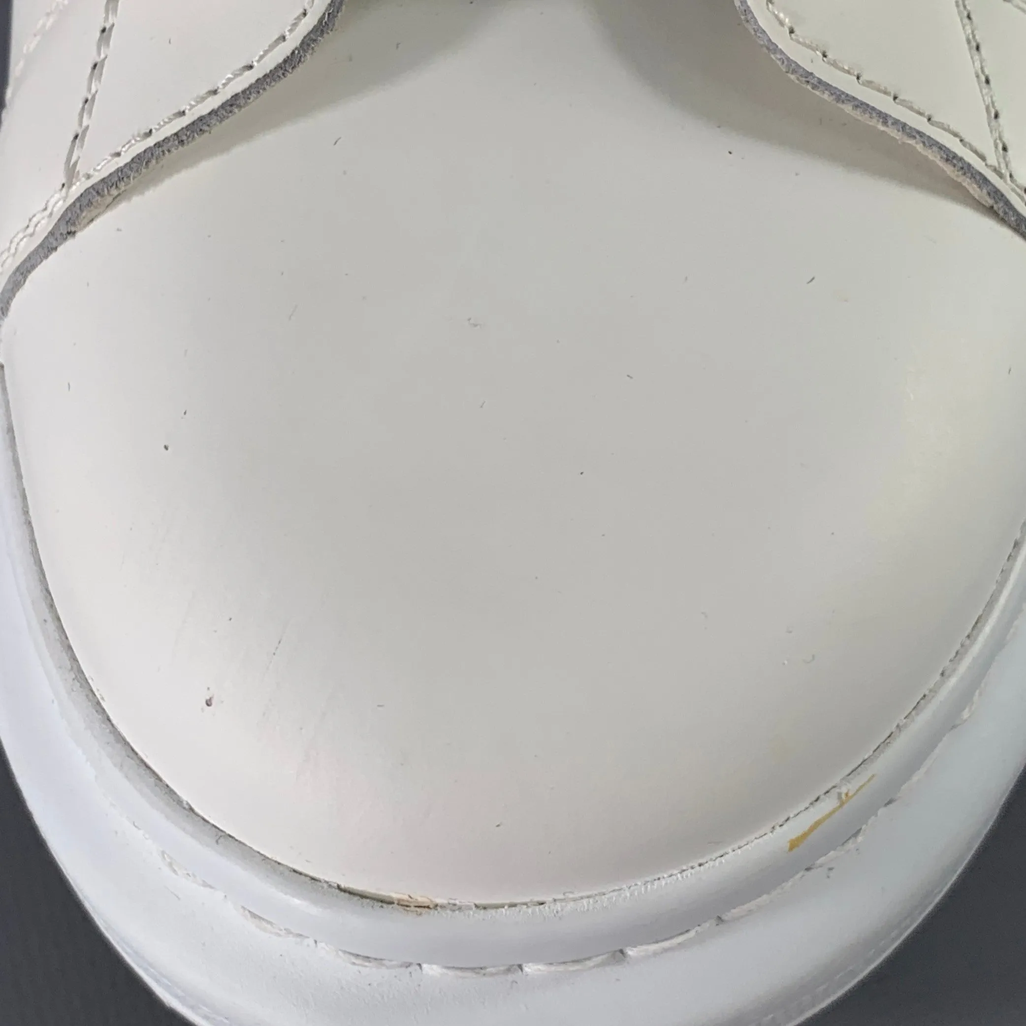 ALEXANDER MCQUEEN Size 10 White Black Leather Sneakers