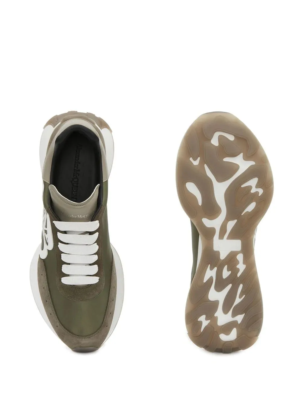 Alexander McQueen Sprint Runner Low-Top Sneakers Khaki