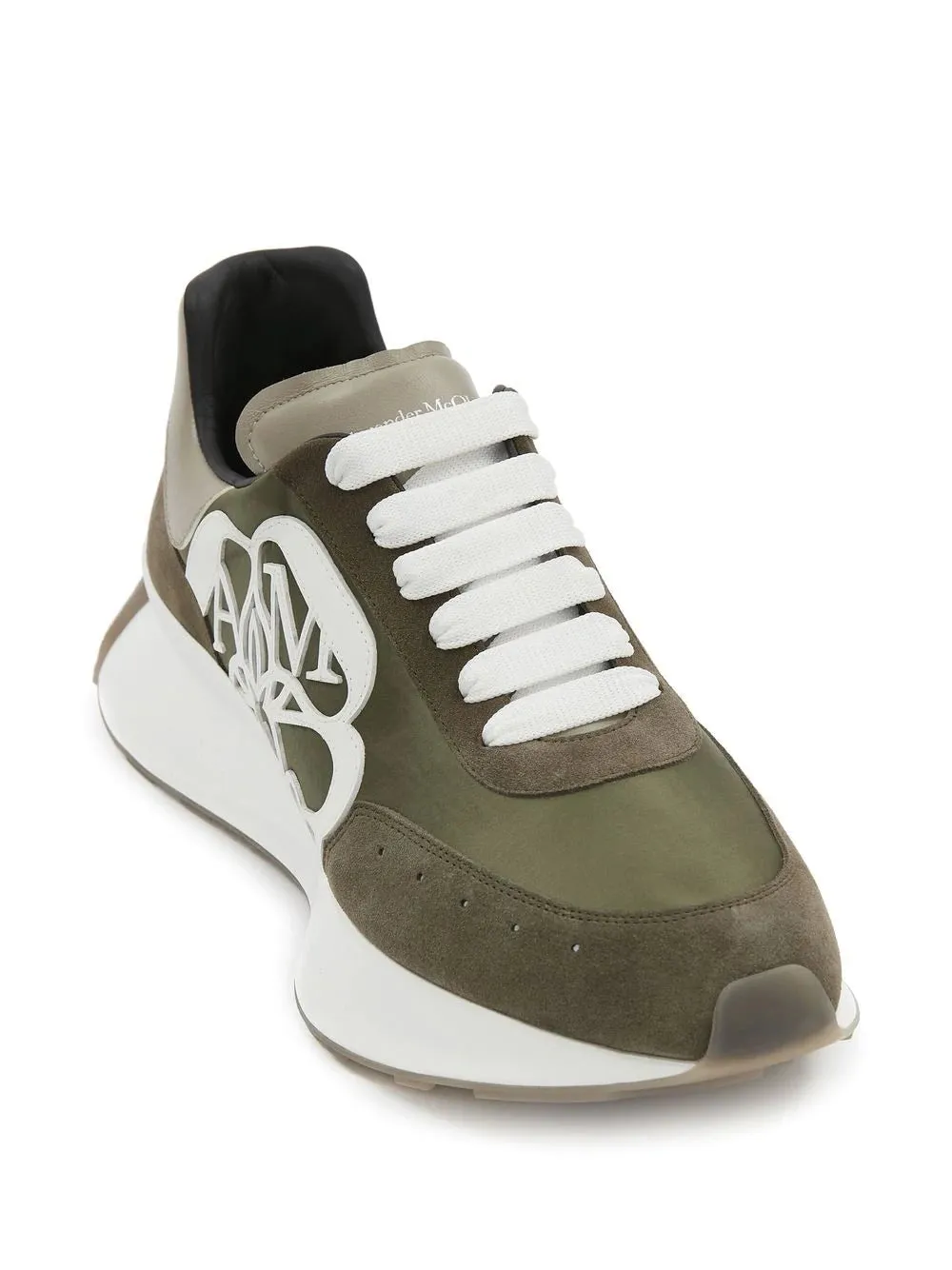 Alexander McQueen Sprint Runner Low-Top Sneakers Khaki