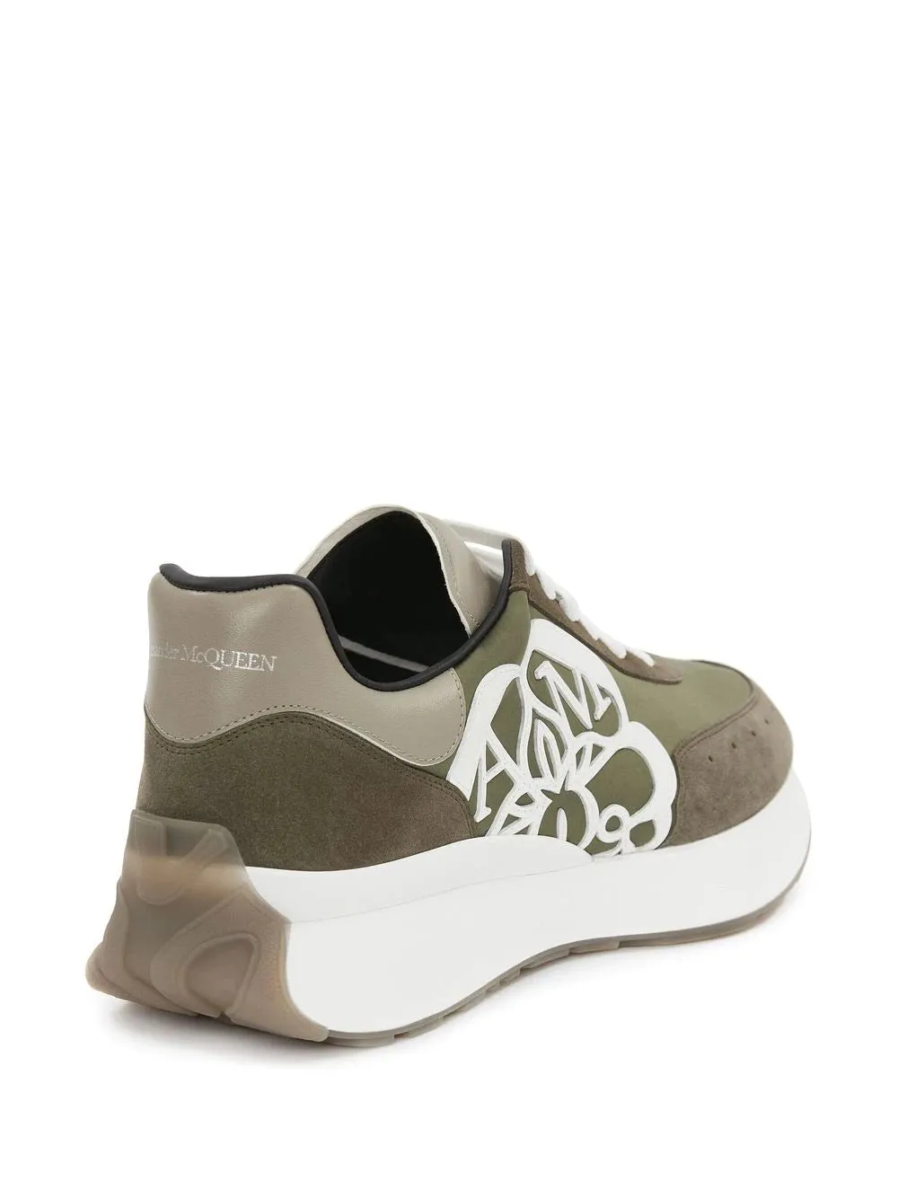 Alexander McQueen Sprint Runner Low-Top Sneakers Khaki