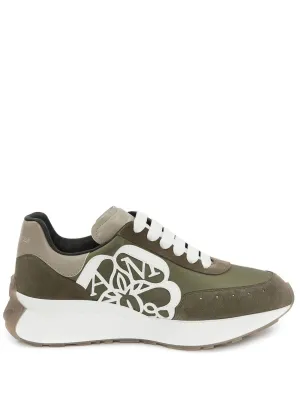 Alexander McQueen Sprint Runner Low-Top Sneakers Khaki