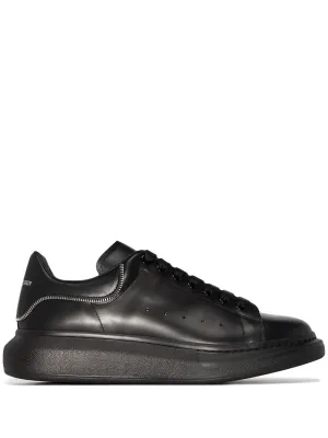 Alexander McQueen Zip Detail Oversized Sole Sneaker Black