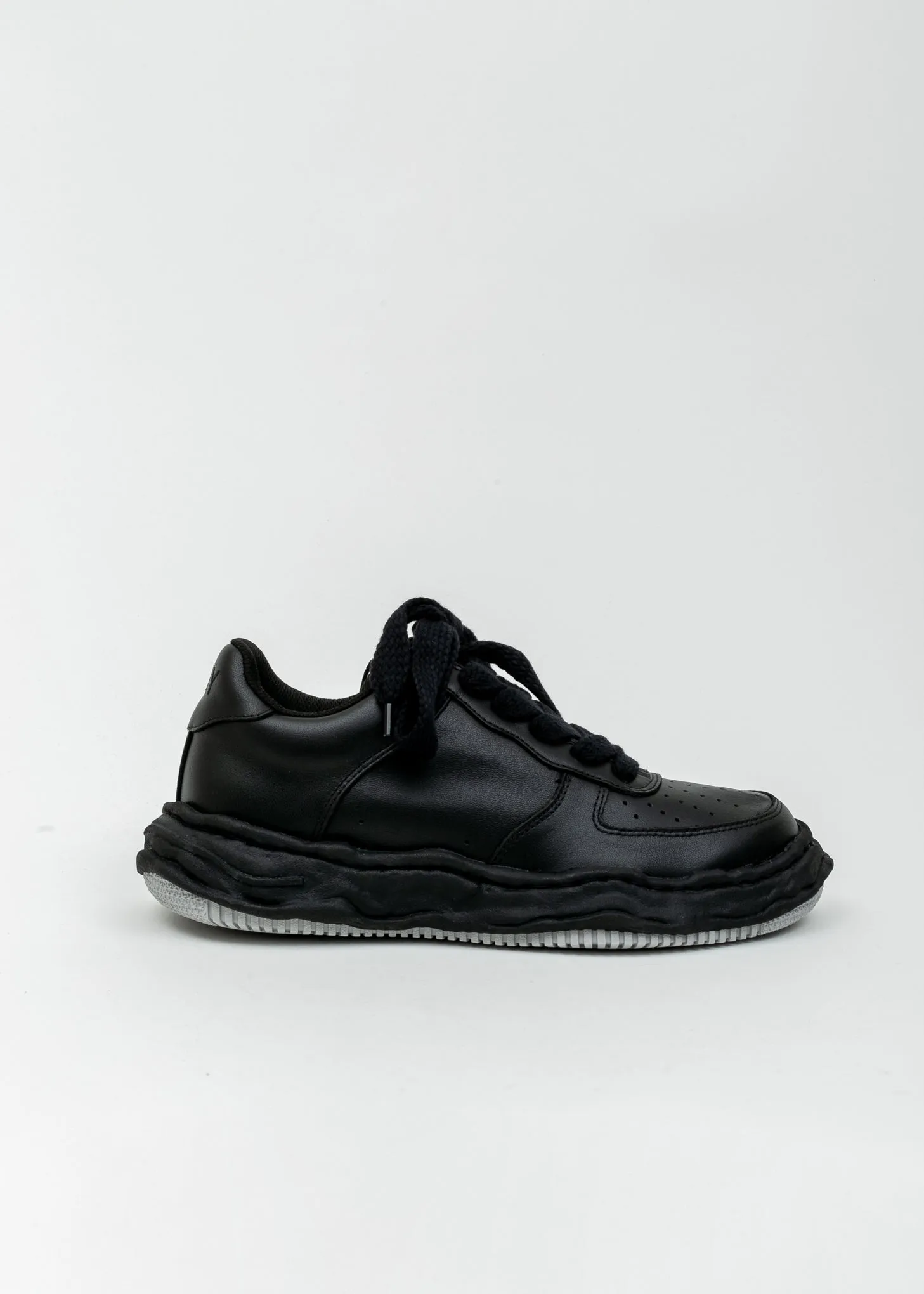 All Black Original Sole Leather Sneaker (WAYNE LOW)