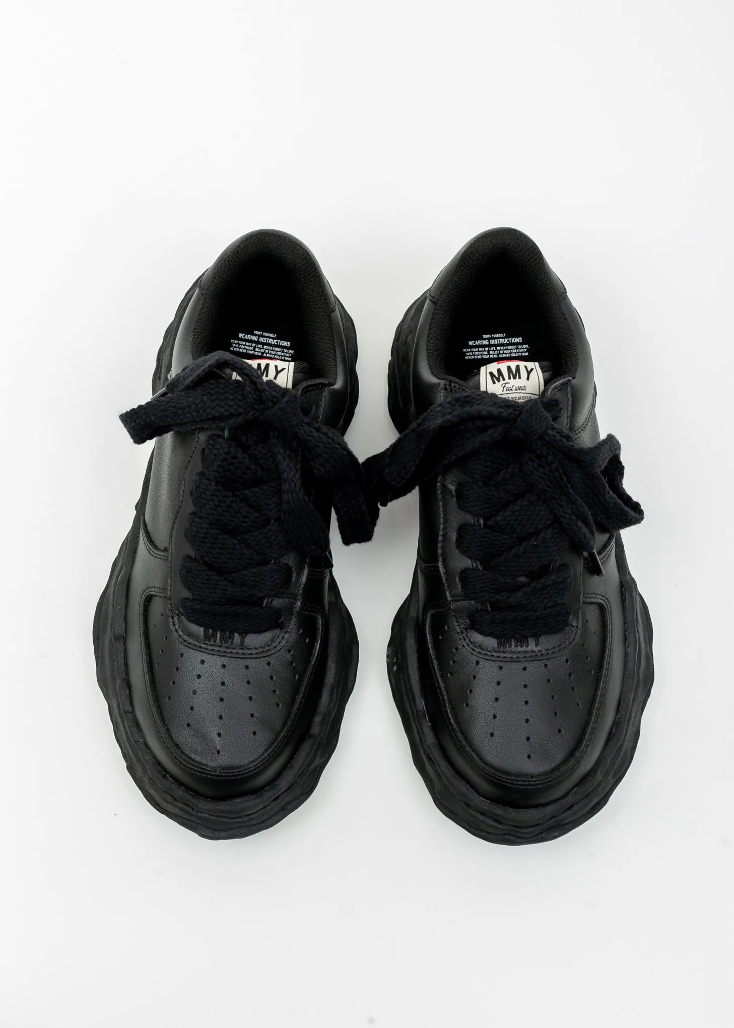 All Black Original Sole Leather Sneaker (WAYNE LOW)