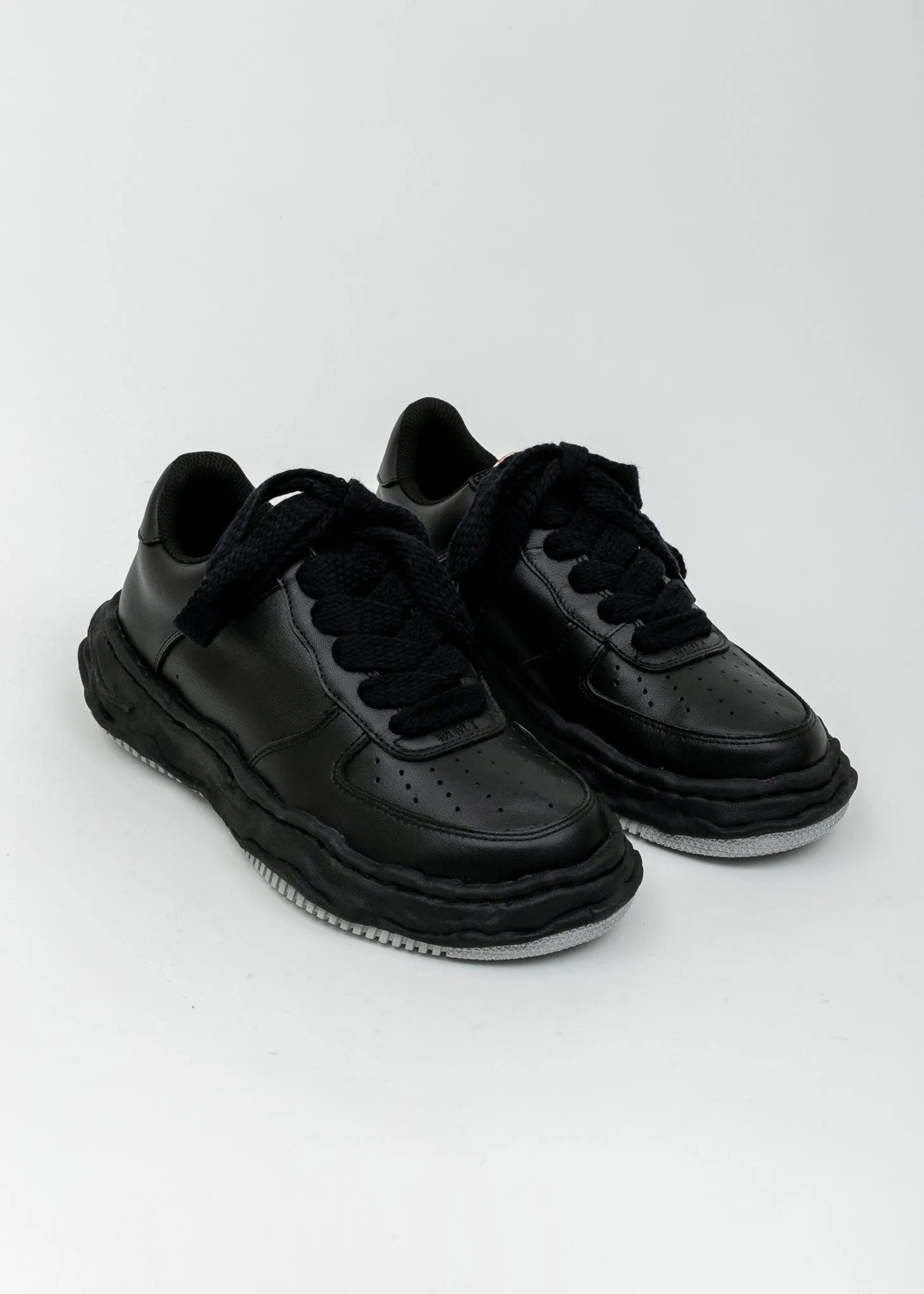 All Black Original Sole Leather Sneaker (WAYNE LOW)