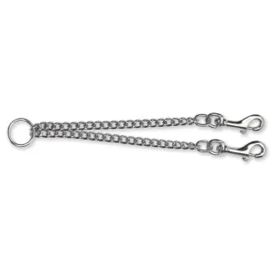Ancol Chain Couple Double Dog Lead - Medium