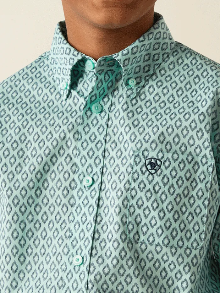 Ariat 10054785 Kids Canyon Classic Fit Shirt Mint