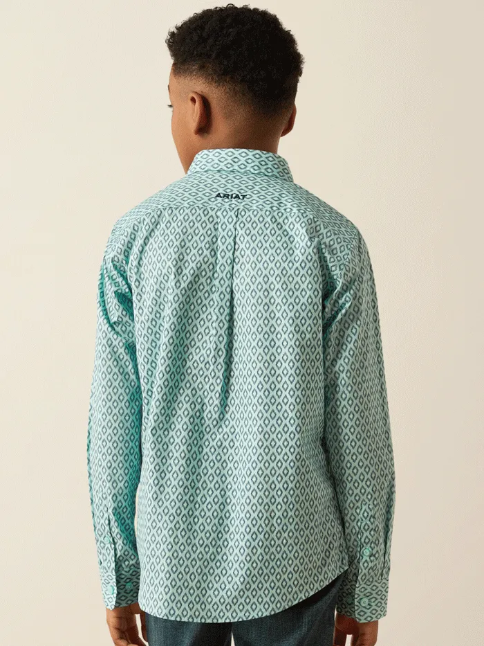 Ariat 10054785 Kids Canyon Classic Fit Shirt Mint
