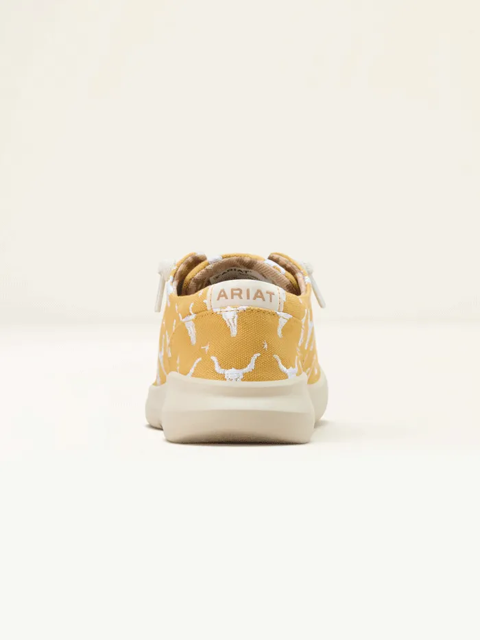 Ariat 10061129 Womens Hilo Doodle Shoe Mustard Steer Heads