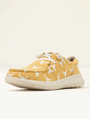 Ariat 10061129 Womens Hilo Doodle Shoe Mustard Steer Heads
