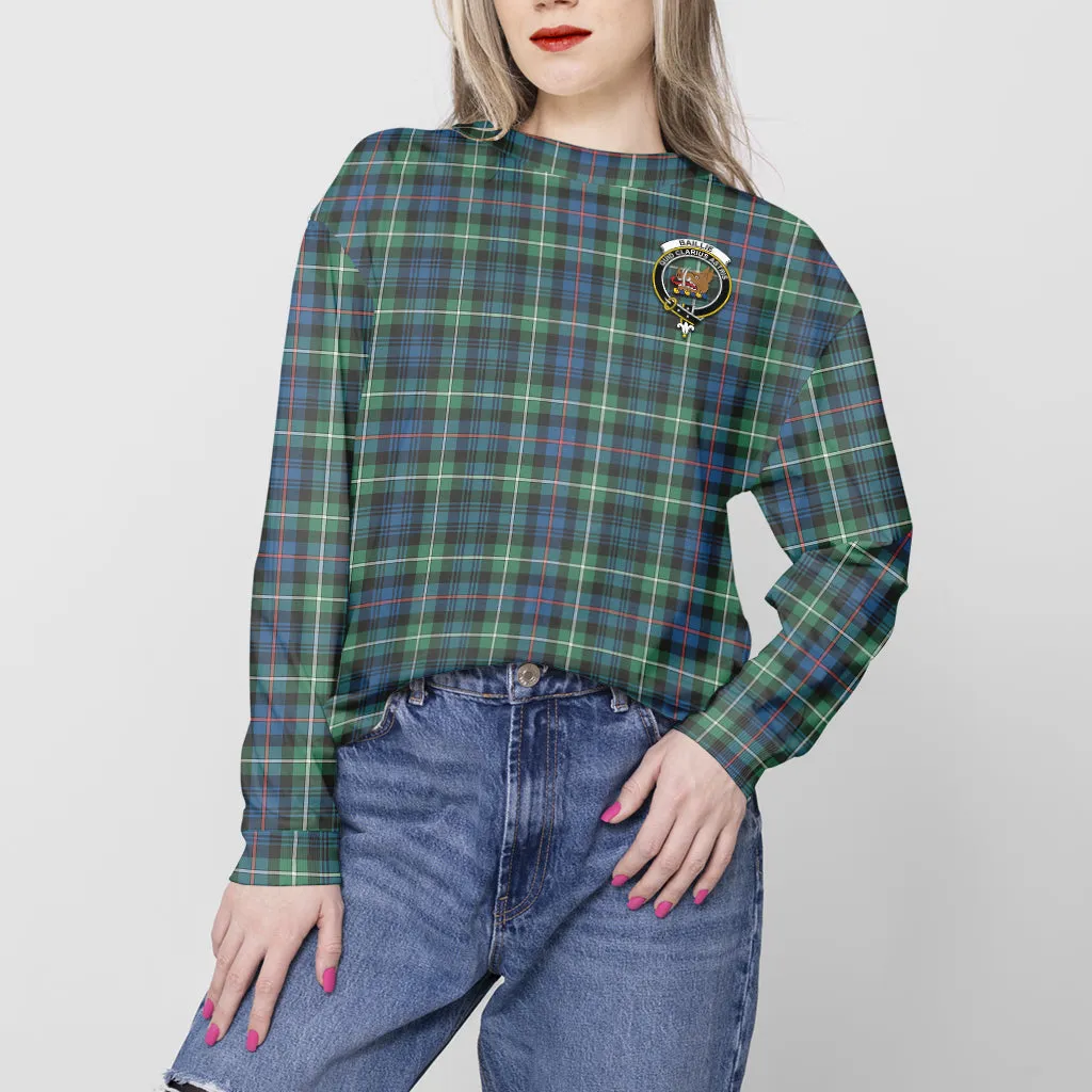 Baillie Ancient Tartan Sweatshirt with Family Crest