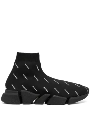 BALENCIAGA Speed 2.0 All Over Logo Sneakers Black