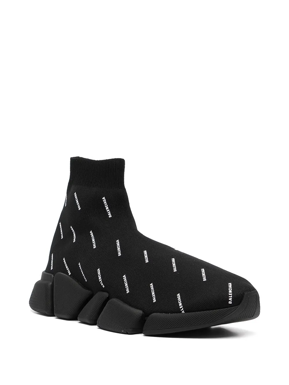 BALENCIAGA Speed 2.0 All Over Logo Sneakers Black