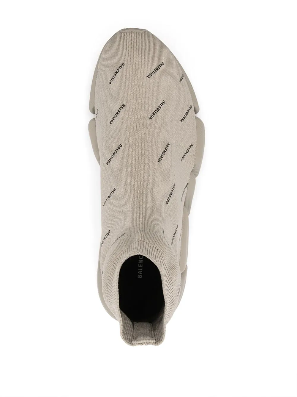 BALENCIAGA Speed 2.0 All Over Logo Sneakers Sand