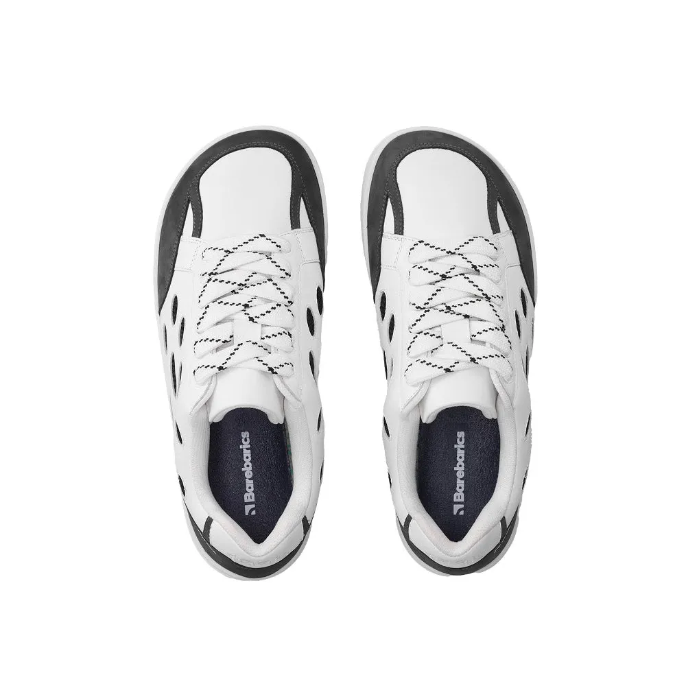 Barebarics Fusion Leather Sneaker - White & Charcoal 40 - Like New