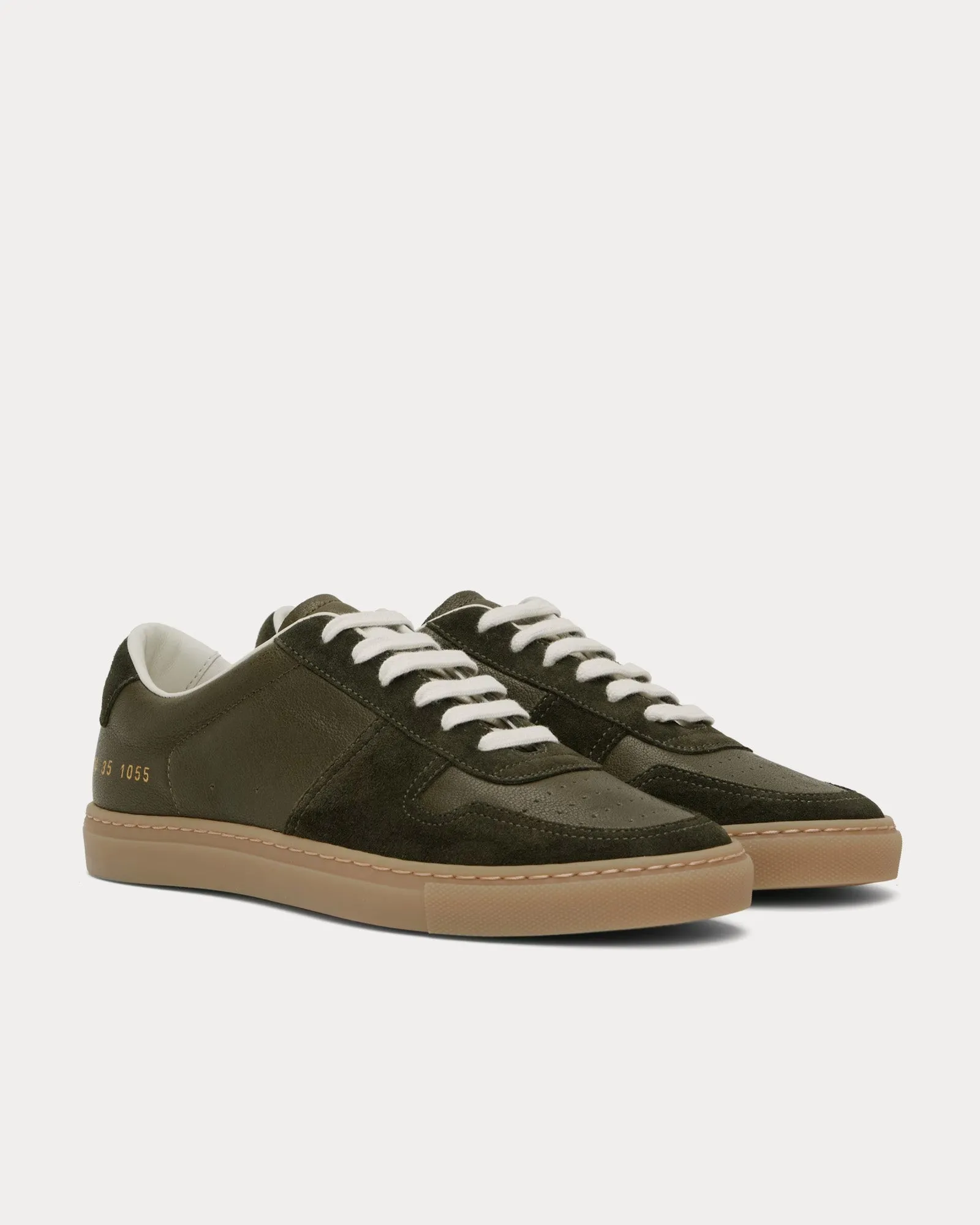 BBall Duo Slim Leather & Suede Forrest Green Low Top Sneakers