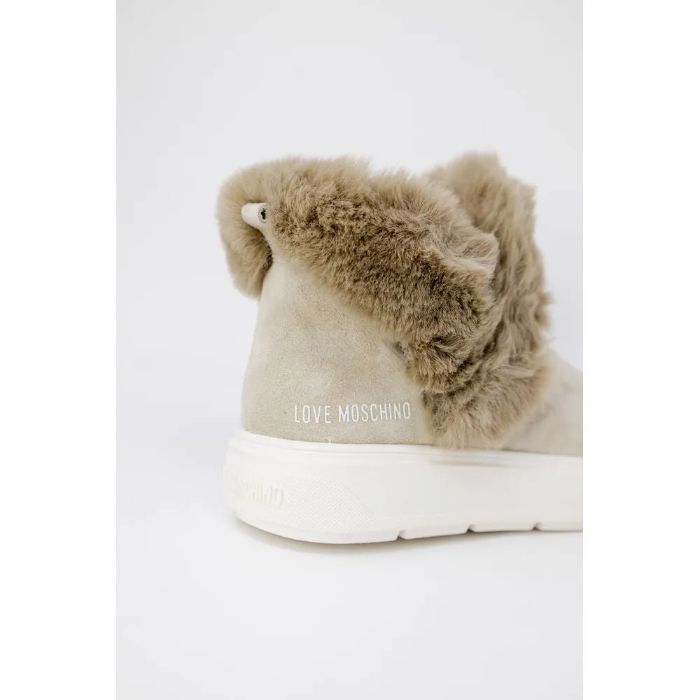 Beige Leather Sneaker