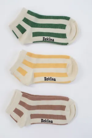 Beklina Cashmere Socks Striped