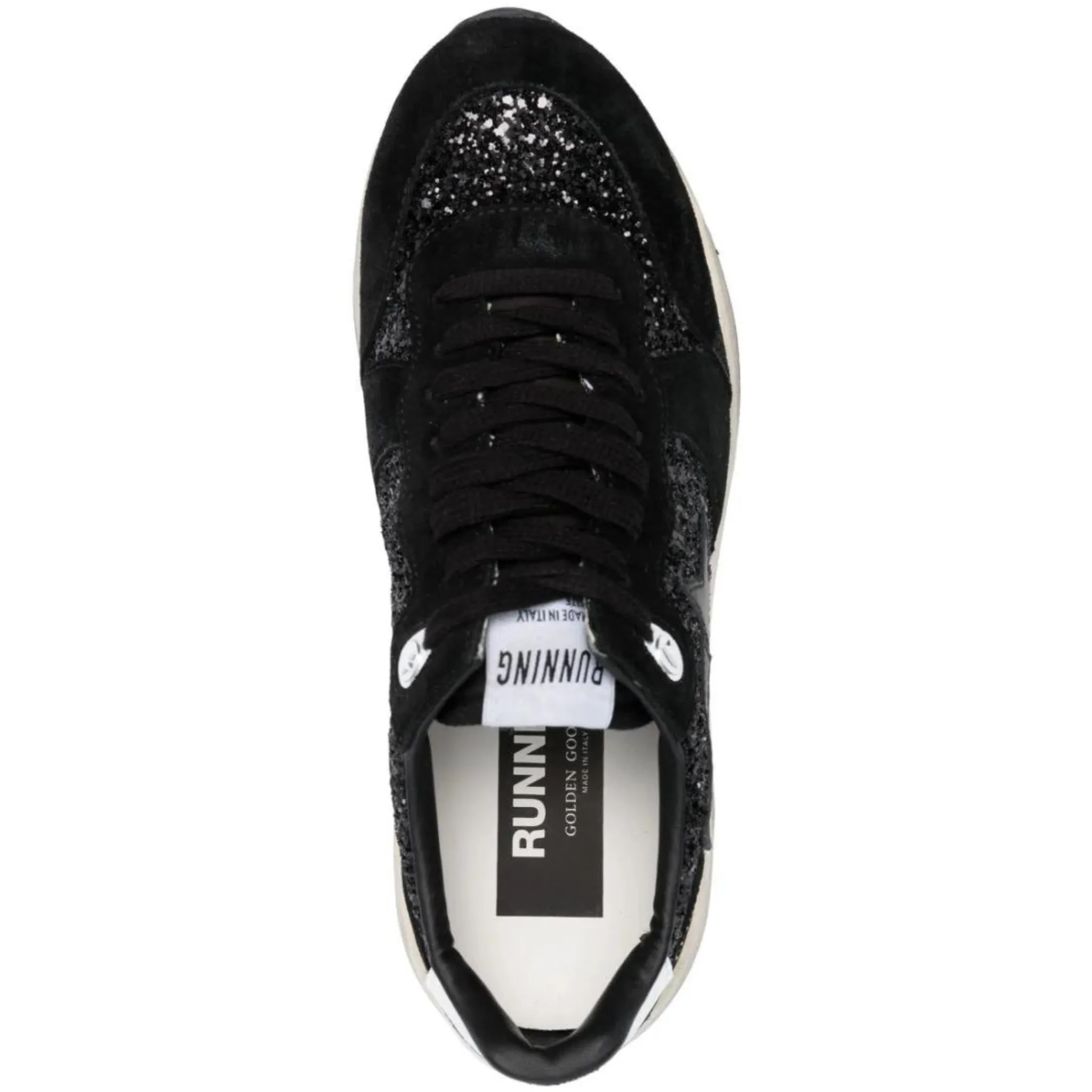Black Glitter Running Sole
