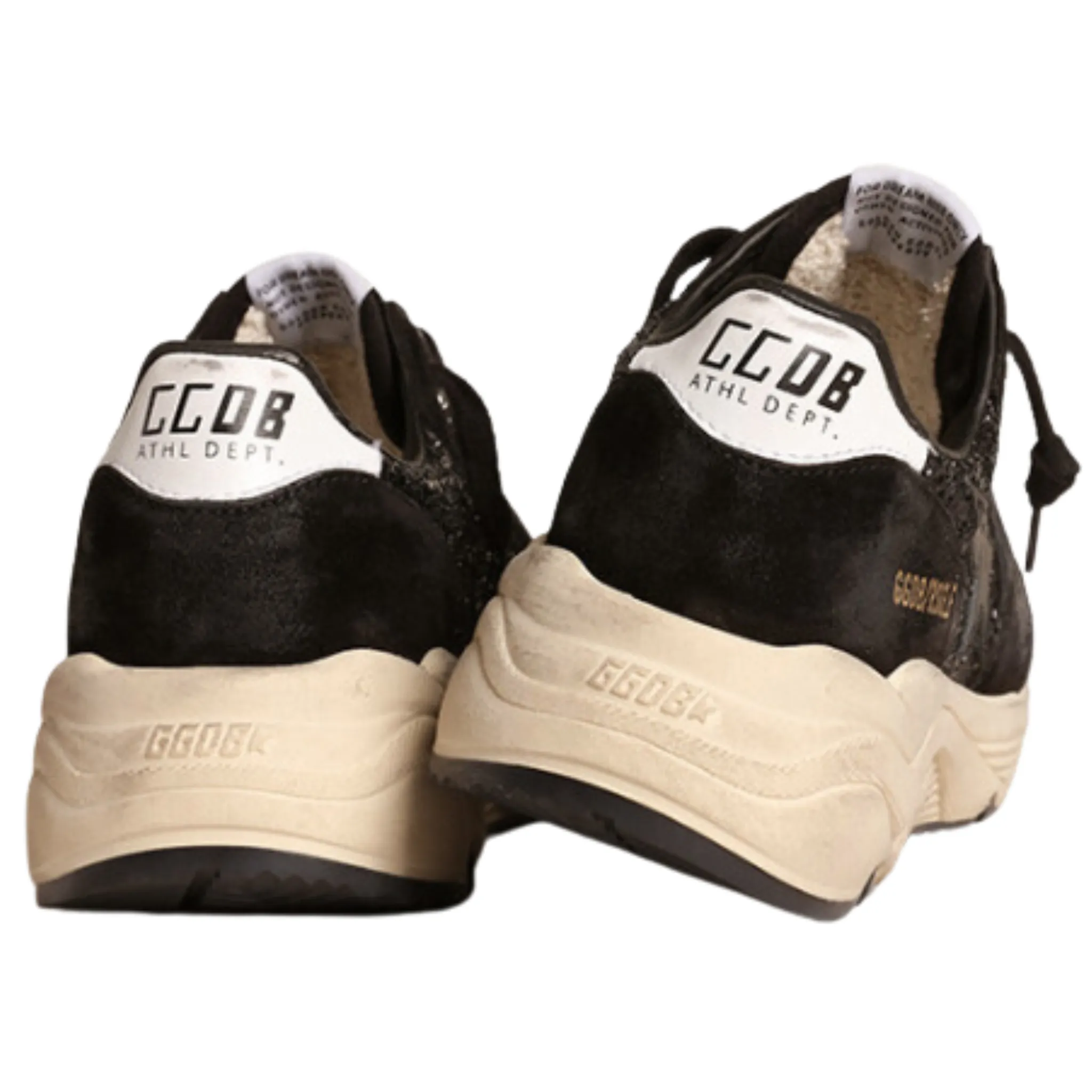 Black Glitter Running Sole
