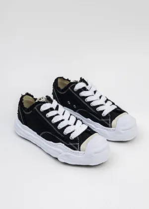 Black OG Sole Canvas Low-Top Sneaker (HANK DAMAGE)