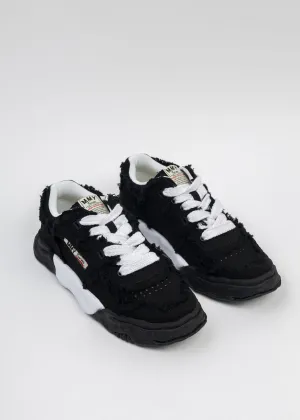 Black OG Sole Canvas Low-Top Sneaker (PARKER  DAMAGE)