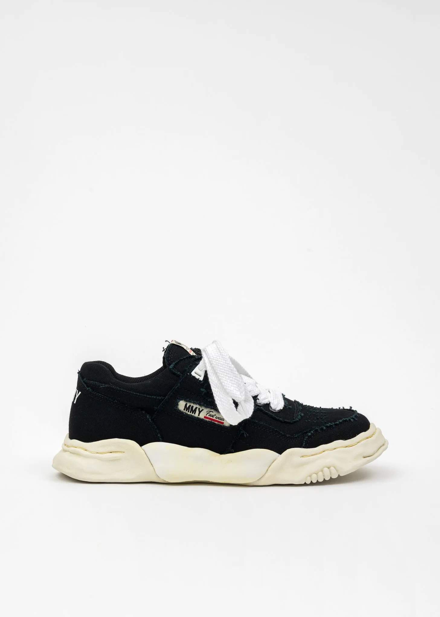 Black OG Sole Canvas Low-Top Sneaker (PARKER DYED)