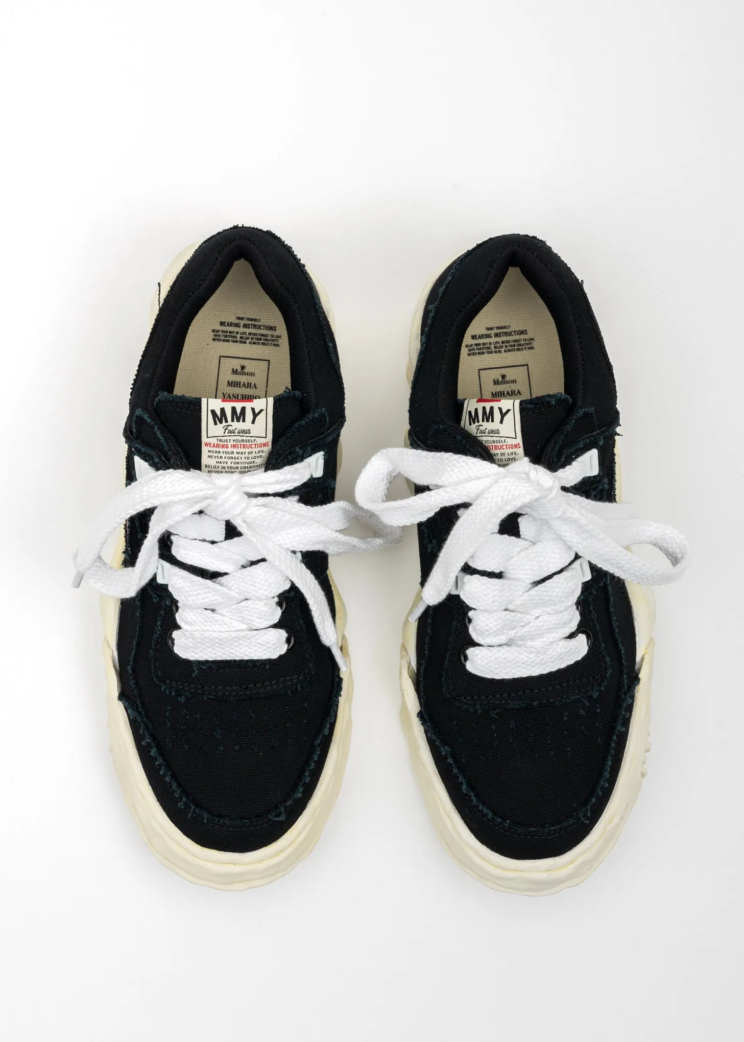Black OG Sole Canvas Low-Top Sneaker (PARKER DYED)